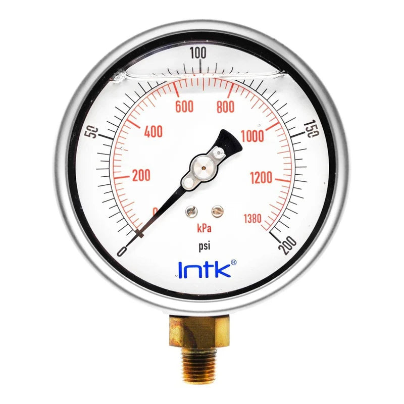Manómetros con glicerina de bisel roscado - Serie 300 INTK