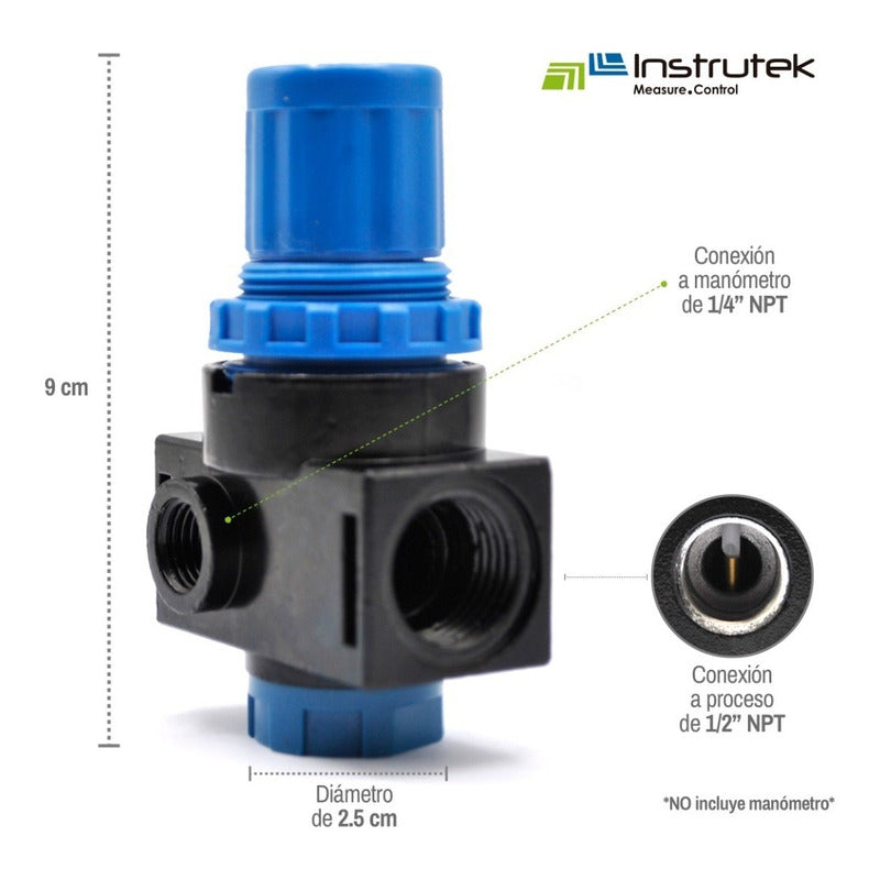 Pneumatic Pressure Regulator 1/2 120 Psi