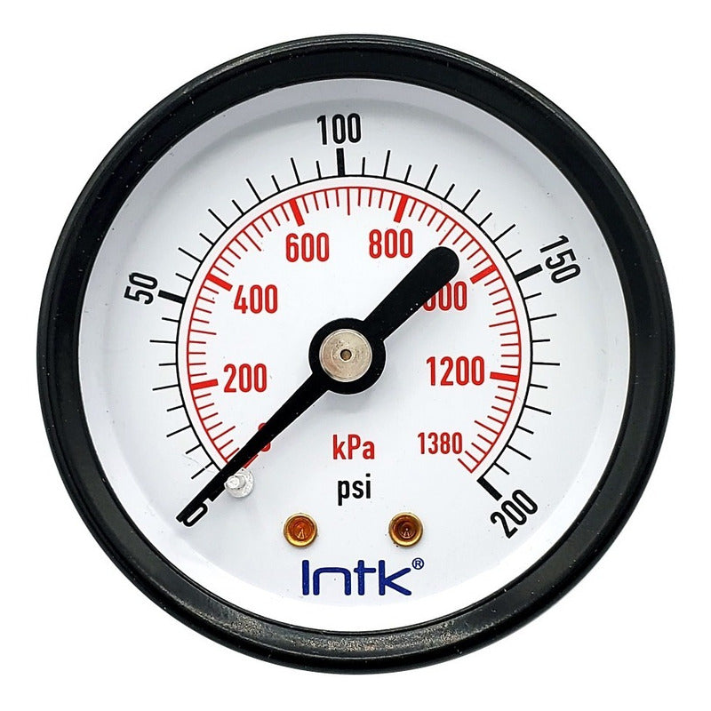 Manometer For Compressor Dial 2, 200 Psi (air, Gas)