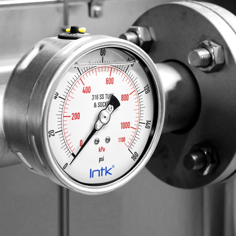 Pressure Gauge for Petrochemical and Water Handling, 4 PLG, 1100 Kpa
