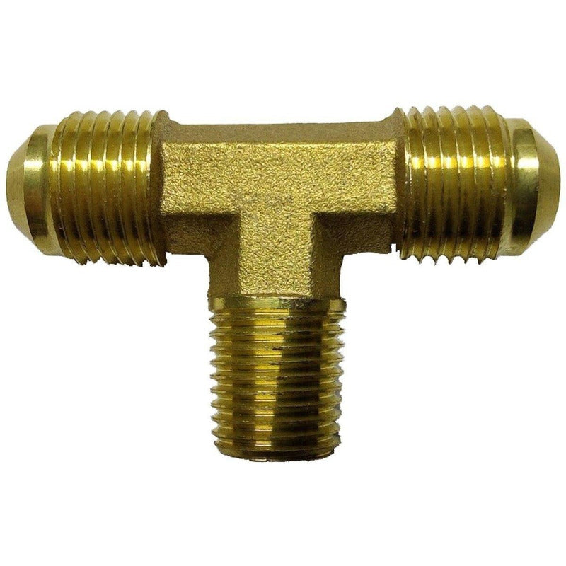 1/4 Npt Tee Brass Fitting To Center X 3/8 Flare