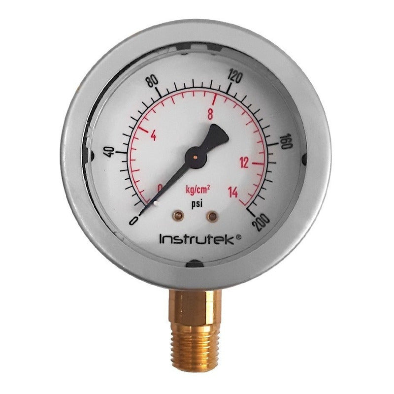 Pressure gauge For Irrigation System C/glycerin 2.5 PLG, 200 Psi