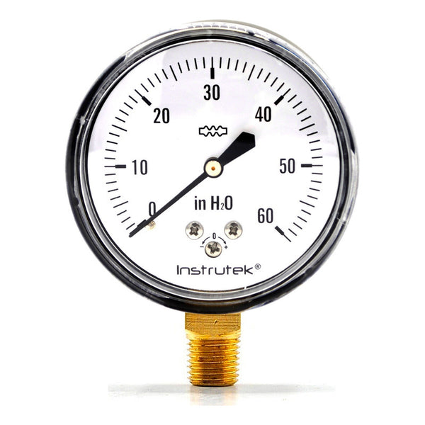 Manómetro 60 In H2o Para Gas Lp Y Natural Baja Presión