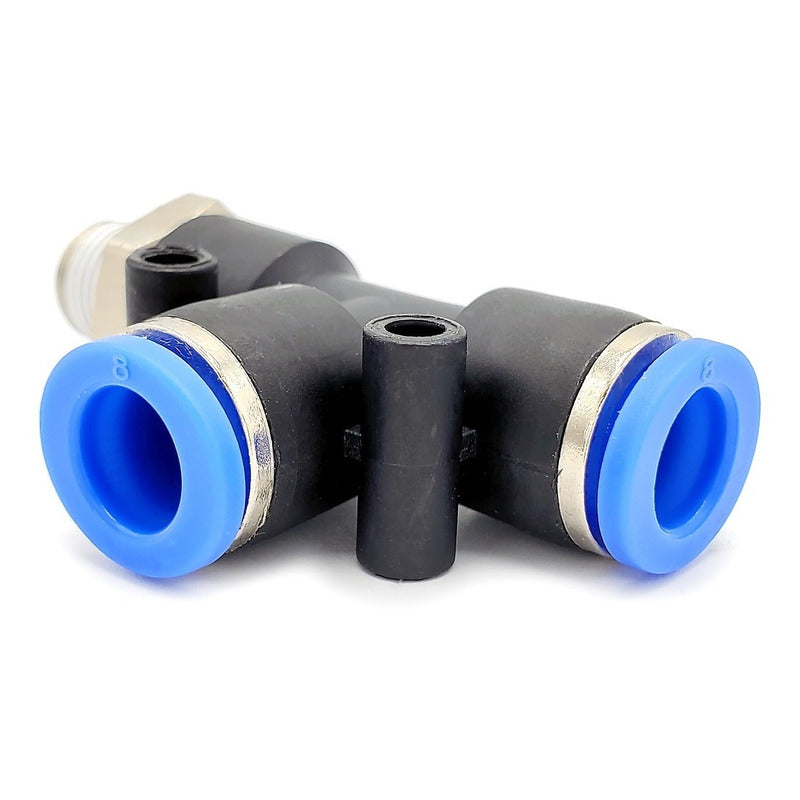 5 Pz Pneumatic Quick Connector/fitting Tee R/lateral 1/8 X 8mm