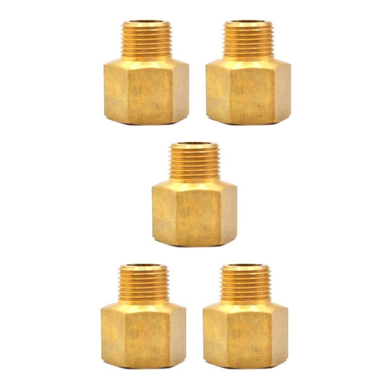 Adapter Made Of Brass From 1/2 Npt To 3/8 Npt 5 Pcs