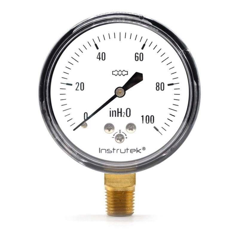 Manómetro 100 In H2o Para Gas Lp Y Natural Baja Presión