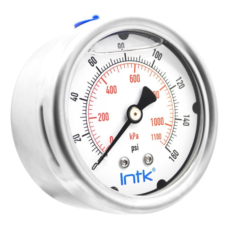 Manómetro Inox Intk  2.5 PLG , 160 Psi (aire, Agua)