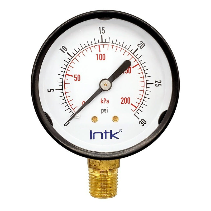 Manómetro Para Compresor Carátula 2.5 , 30 Psi (aire, Gas)
